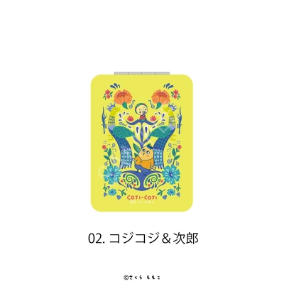 【グッズ-ミラー】COJI-COJI Flower Break Time コンパクトミラー Flower Break Time 02.コジコジ&次郎