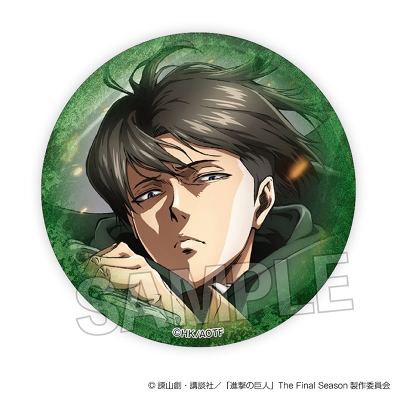 【グッズ-バッチ】進撃の巨人 ギラギラ缶バッジ J