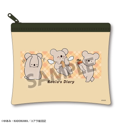 【グッズ-ポーチ】コアラ絵日記 ミニクリアフラットポーチ