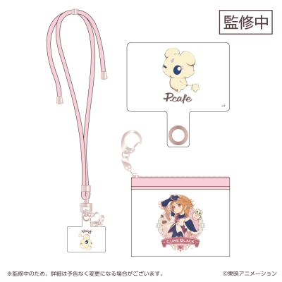 【グッズ-携帯グッズ】ふたりはプリキュアMax Heart イヤフォンポーチ付きフォンタブ キュアブラック