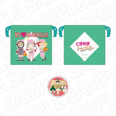 【グッズ-巾着】ときめきトゥナイト 復刻風デザイン巾着&缶ミラーセット