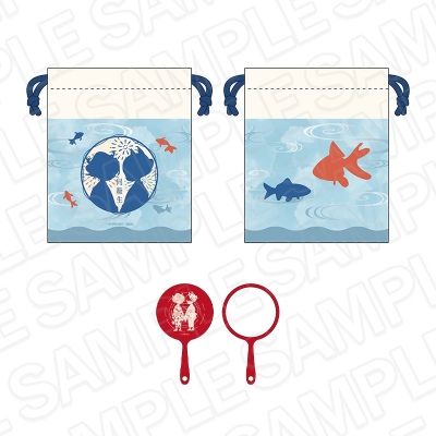 【グッズ-セットもの】同級生シリーズ 巾着&手鏡セット 夏祭り デフォルメ ver.