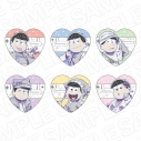 【グッズ-バッチ】おそ松さん ハート型ホログラムカンバッジ(ランダム) 中華風リボン ver.の画像