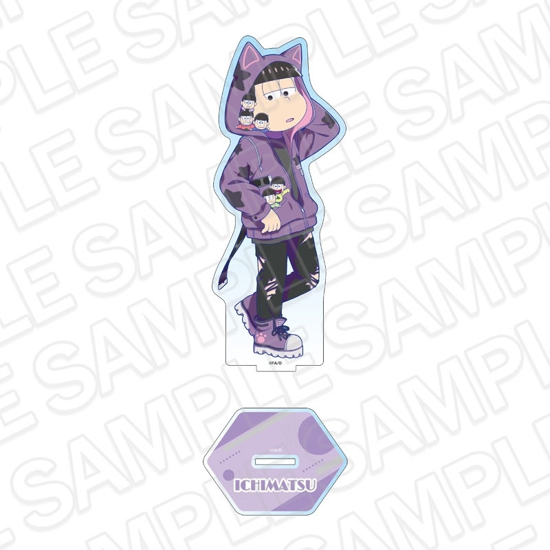 グッズ-スタンドポップ】おそ松さん デカアクリルスタンド 一松 ぬいと 