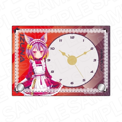 【グッズ-時計】ノーゲーム・ノーライフ ミニアクリルクロック 初瀬いづな サイバーメイド ver.