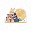 【グッズ-時計】けものフレンズ3 ミニアクリルクロック キタキツネ&ギンギツネ&アカギツネの画像