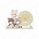 【グッズ-時計】けものフレンズ3 ミニアクリルクロック イエネコ&イリオモテヤマネコ&ツシマヤマネコの画像