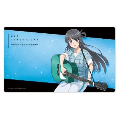【グッズ-デスクマット】青春ブタ野郎はサンタクロースの夢を見ない キャラクターラバーマット 桜島麻衣 ギターガールver. 【描き下ろし】