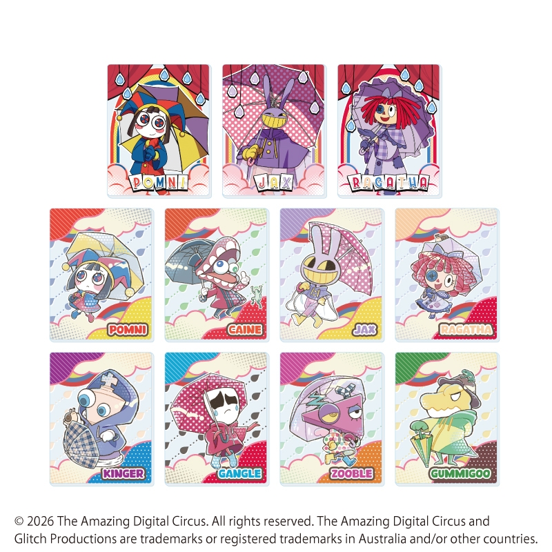 【Goods-Card】AMAZING DIGITAL CIRCUS Acrylic Card 03/Rain ver. Blind (11 types total) (Newly Drawn Illustration)
