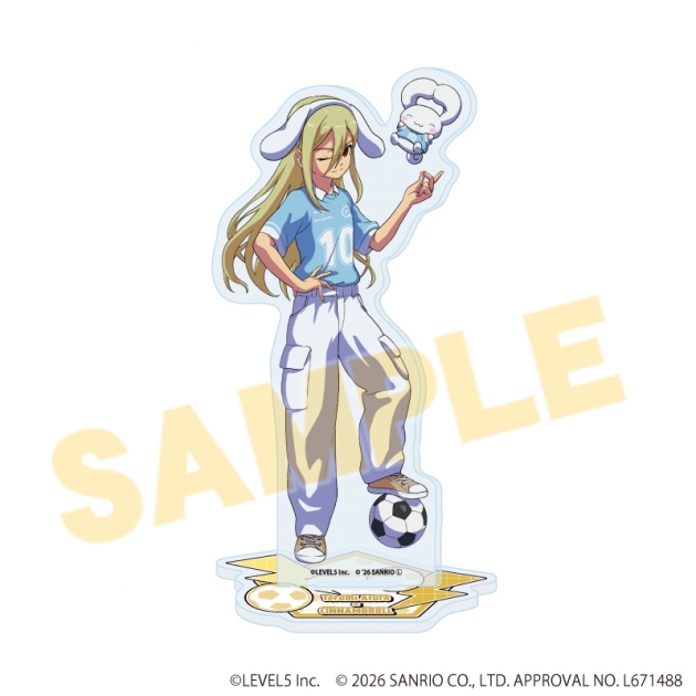 【グッズ-スタンドポップ】イナズマイレブン×サンリオキャラクターズ アクリルスタンド07/亜風炉照美×シナモロール(コラボイラスト)