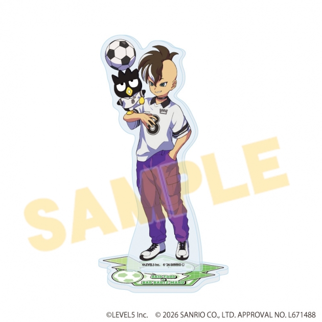 【グッズ-スタンドポップ】イナズマイレブン×サンリオキャラクターズ アクリルスタンド08/不動明王×バッドばつ丸(コラボイラスト)