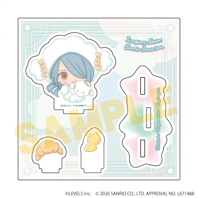 【グッズ-スタンドポップ】イナズマイレブン×サンリオキャラクターズ アクリルスタンドプレート37/風丸一郎太×こぎみゅん(コラボイラスト)