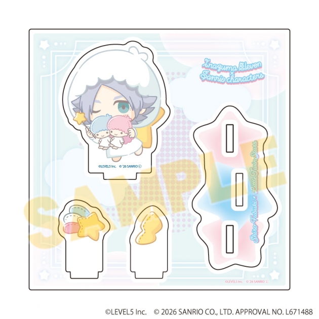 【グッズ-スタンドポップ】イナズマイレブン×サンリオキャラクターズ アクリルスタンドプレート38/吹雪士郎×リトルツインスターズ(コラボイラスト)