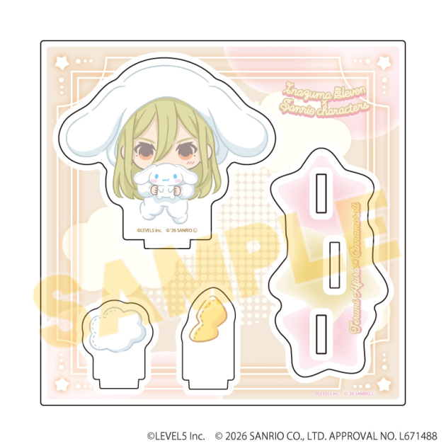 【グッズ-スタンドポップ】イナズマイレブン×サンリオキャラクターズ アクリルスタンドプレート40/亜風炉照美×シナモロール(コラボイラスト)