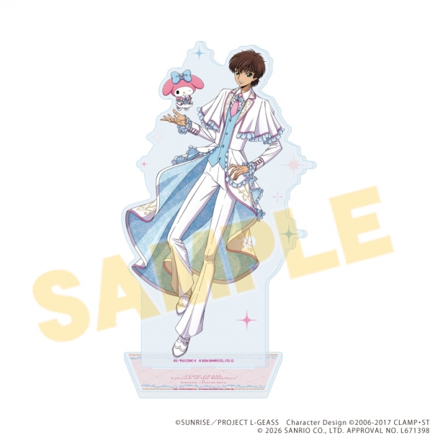 【グッズ-スタンドポップ】コードギアス×サンリオキャラクターズ BIGアクリルスタンド02/枢木スザク×マイメロディ(コラボイラスト)