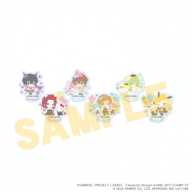 【グッズ-スタンドポップ】コードギアス×サンリオキャラクターズ アクリルぷちスタンド01/ブラインド(全6種)(コラボイラスト)
