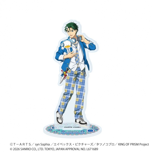 【グッズ-スタンドポップ】KING OF PRISM 10th ANNIVERSARY×サンリオキャラクターズ アクリルスタンド15/鷹梁ミナト×あひるのペックル