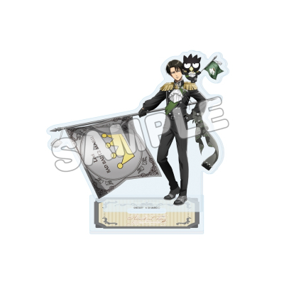 進撃の巨人×サンリオキャラクターズ アクリルスタンド リヴァイ×バッドばつ丸