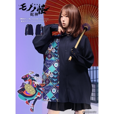 【グッズ-シャツ】『劇場版モノノ怪 第三章 蛇神』 ×Favoriteコラボ*薬売りアシンメトリーシャツ