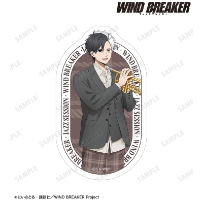 【グッズ-ステッカー】TVアニメ『WIND BREAKER』 描き下ろし 桜 遥 ジャズver. ダイカットステッカー