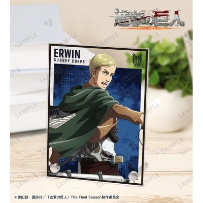 【グッズ-置きもの】TVアニメ『進撃の巨人』 描き下ろし エルヴィン 戦う背中ver. 第2弾 A6アクリルパネル