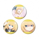 【グッズ-バッチ】TVアニメ「乙女ゲー世界はモブに厳しい世界です2」 マリエ 場面写グリッター缶バッジ3個セットの画像