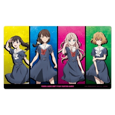 【TCG-マット】対ありでした。~お嬢さまは格闘ゲームなんてしない~ キャラクターラバーマット 綾&美緒&夕&珠樹