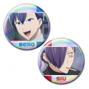 【グッズ-バッチ】拷問バイトくんの日常 ホログラム缶バッジ2個セット セロ&シウの画像