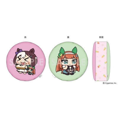 【グッズ-クッション】ウマ娘 プリティーダービー まんまるクッション~春も夏も秋も冬もぬいぐるみといっしょ~ 1.スペシャルウィーク・サイレンススズカ