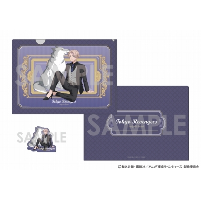 【グッズ-セットもの】東京リベンジャーズ クリアファイル&ダイカットステッカーセット~majestic beast 2~ 1.乾青宗