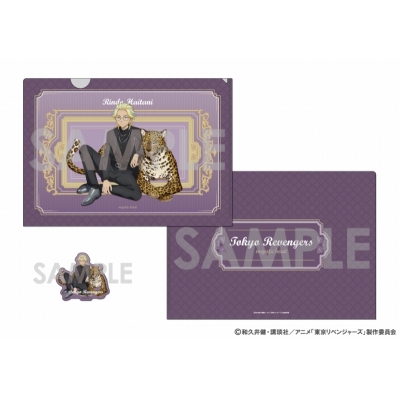 【グッズ-セットもの】東京リベンジャーズ クリアファイル&ダイカットステッカーセット~majestic beast 6~5.灰谷竜胆