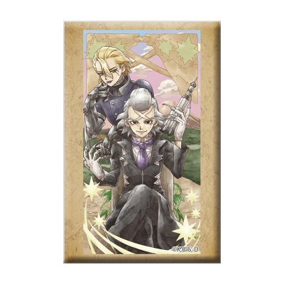 【グッズ-バッチ】Dr.STONE スタンド付きスクエア缶バッジ ゼノ&スタンリー