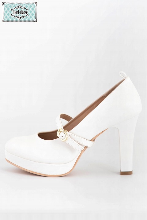 コスプレ サポートアイテム 3wayプレーンパンプス厚底10cm 白 Sサイズ アニメイト