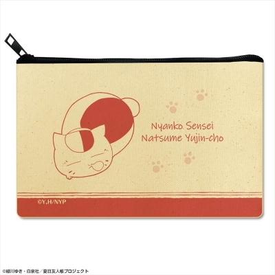 【グッズ-ポーチ】夏目友人帳 フラットポーチ Ver.2 デザイン01(ニャンコ先生/A)【再販】
