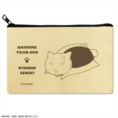 【グッズ-ポーチ】夏目友人帳 フラットポーチ Ver.2 デザイン03(ニャンコ先生/B)【再販】