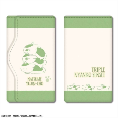 【グッズ-キーケース】夏目友人帳 レザーキーケース デザイン04(トリプルニャンコ先生/B)【再販】