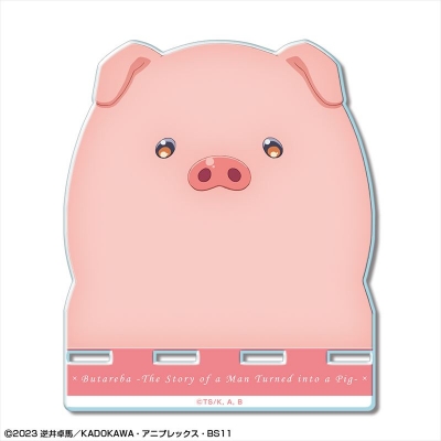 【グッズ-スタンドポップ】豚のレバーは加熱しろ アクリルスマホスタンド デザイン03(豚)