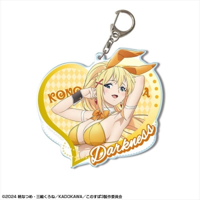 【グッズ-キーホルダー】この素晴らしい世界に祝福を!3 ビッグアクリルキーホルダー デザイン03(ダクネス/バニー風水着ver.)【描き下ろし】