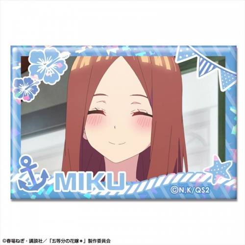 グッズ-バッチ】五等分の花嫁＊ ホログラム缶バッジ デザイン12(中野三 