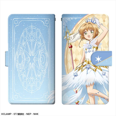 【グッズ-携帯ケース】カードキャプターさくら クリアカード編 ブックスタイルスマホケース Mサイズ デザイン02(木之本 桜/B)