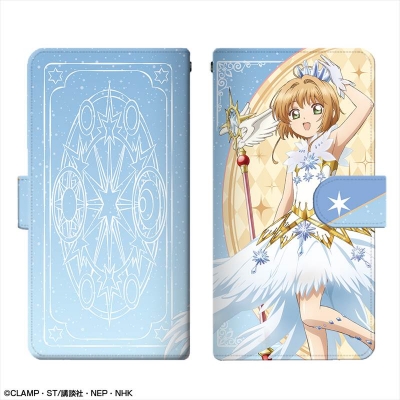 【グッズ-携帯ケース】カードキャプターさくら クリアカード編 ブックスタイルスマホケース XMサイズ デザイン02(木之本 桜/B)