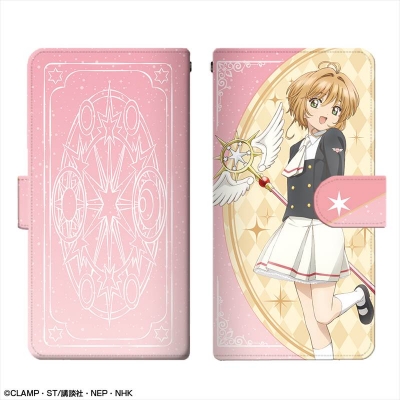 【グッズ-携帯ケース】カードキャプターさくら クリアカード編 ブックスタイルスマホケース Lサイズ デザイン01(木之本 桜/A)