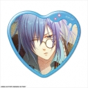 【グッズ-バッチ】Glass Heart Princess ハート型ホログラム缶バッジ デザイン04(烏丸幸斗/B)の画像