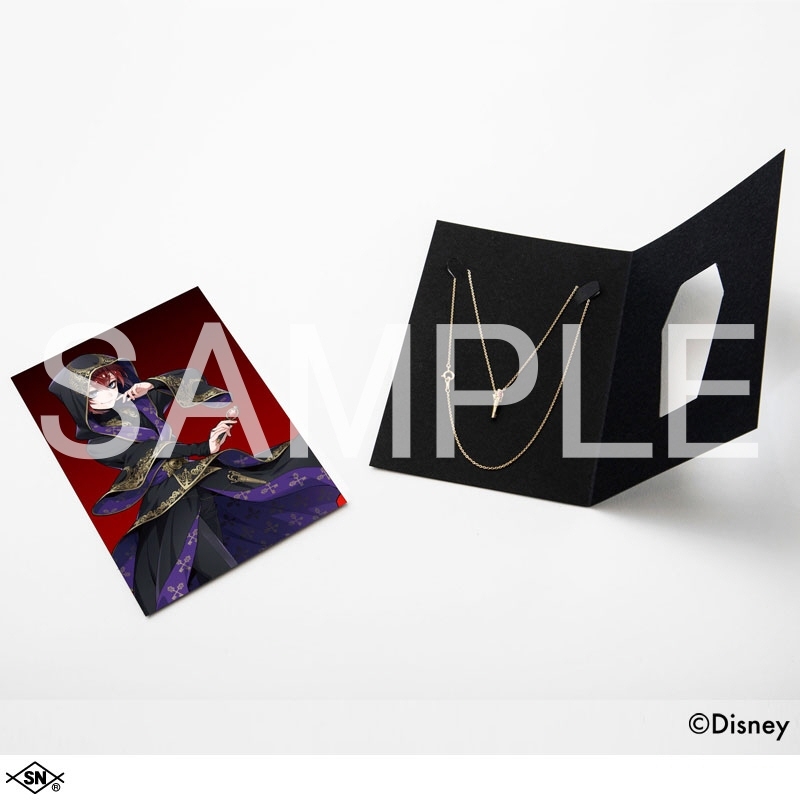 【グッズ-ネックレス】『ディズニー ツイステッドワンダーランド』 <ハーツラビュル寮> <リドル・ローズハート>シルバーネックレス ゴールド