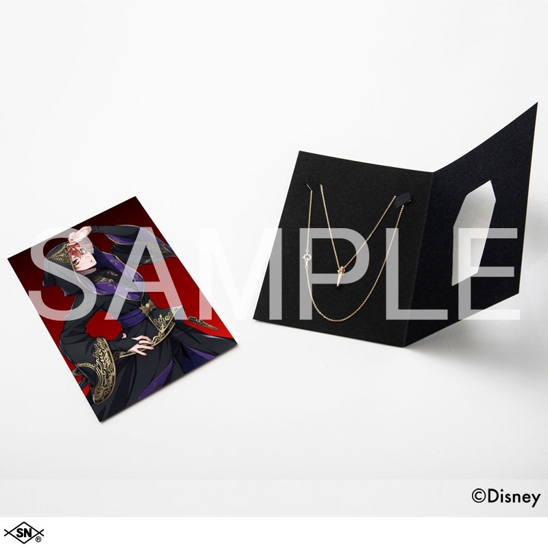 【グッズ-ネックレス】『ディズニー ツイステッドワンダーランド』 <ハーツラビュル寮> <エース・トラッポラ>シルバーネックレス ゴールド