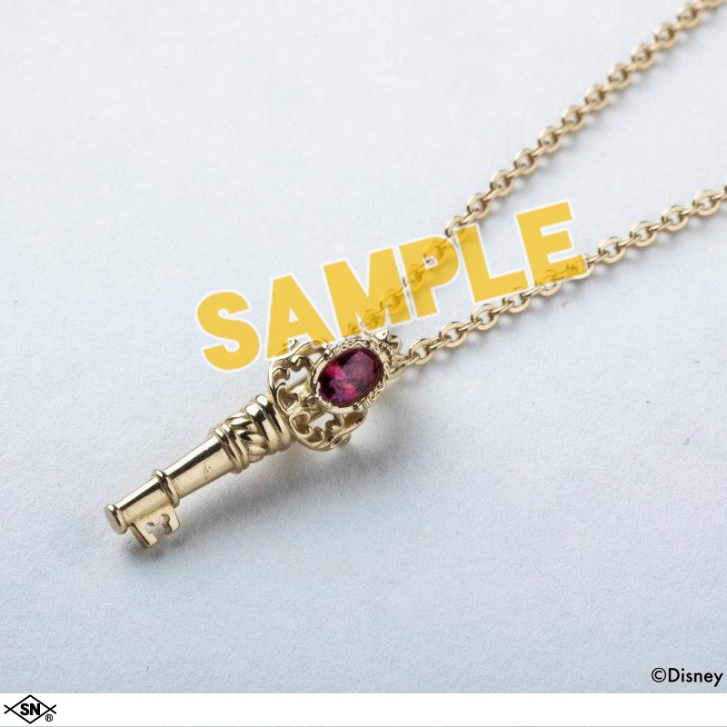 【グッズ-ネックレス】『ディズニー ツイステッドワンダーランド』 <ハーツラビュル寮> <エース・トラッポラ>シルバーネックレス ゴールド