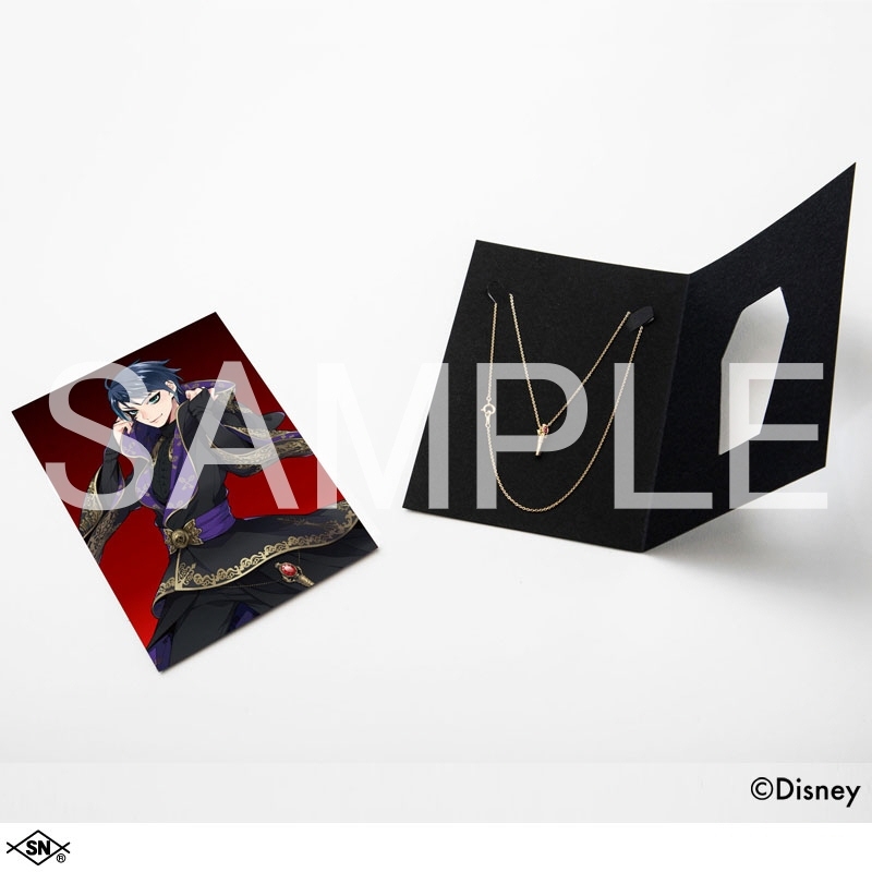 【グッズ-ネックレス】『ディズニー ツイステッドワンダーランド』 <ハーツラビュル寮> <デュース・スペード>シルバーネックレス ゴールド