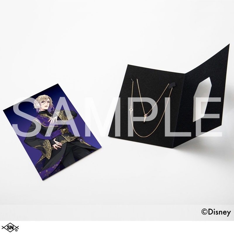 【グッズ-ネックレス】『ディズニー ツイステッドワンダーランド』 <ポムフィオーレ寮> <ヴィル・シェーンハイト>シルバーネックレス ゴールド