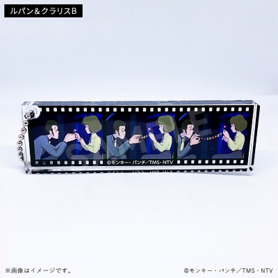 【グッズ-キーホルダー】ルパン三世 カリオストロの城 フィルム風アクリルキーホルダー ルパン&クラリスB