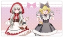 【グッズ-デスクマット】となりの吸血鬼さん 【描き下ろし】ラバーマット ソフィー&エリー(赤ずきん&狼)の画像